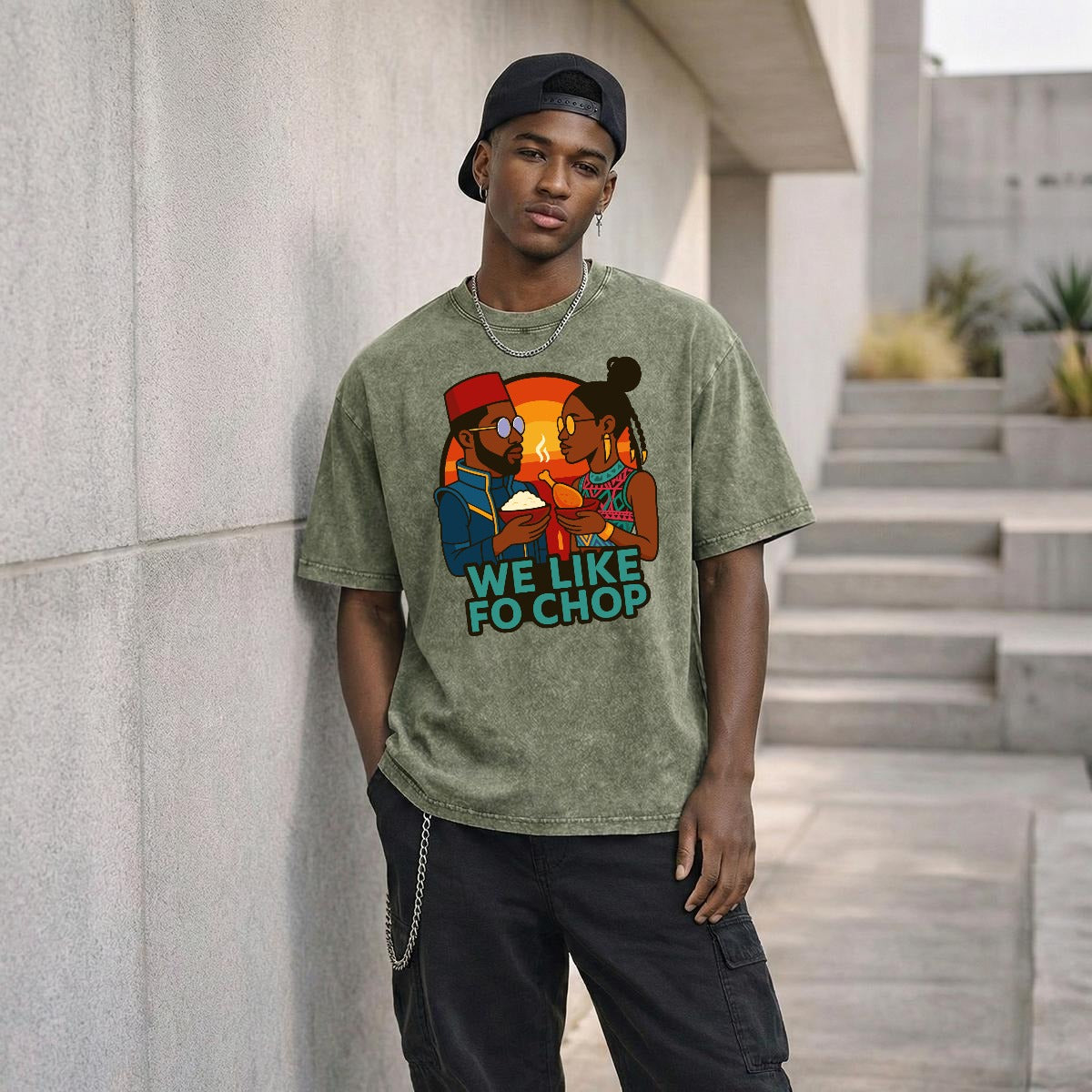 We Like Fo Chop Unisex Heavyweight Vintage Washed T-shirt
