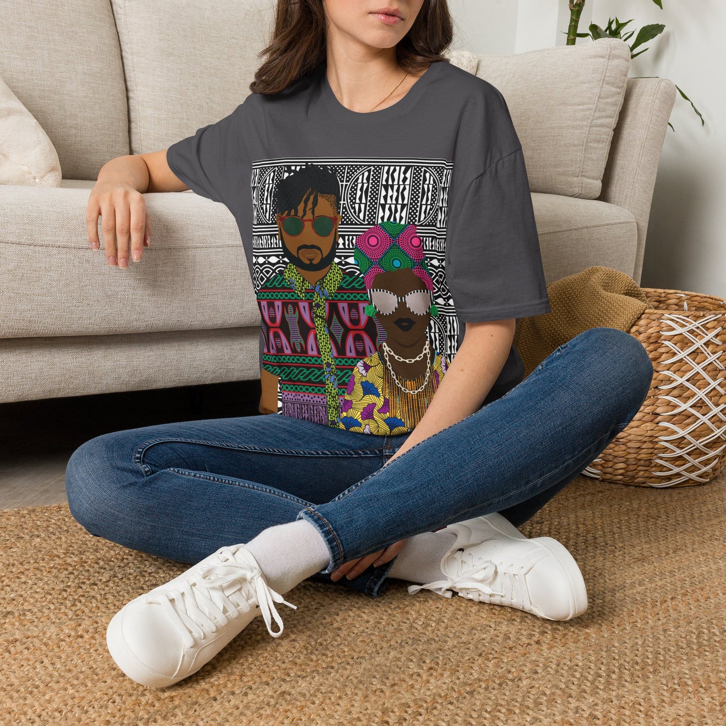 The Atebas on Black Ndop Unisex Softstyle T-Shirt