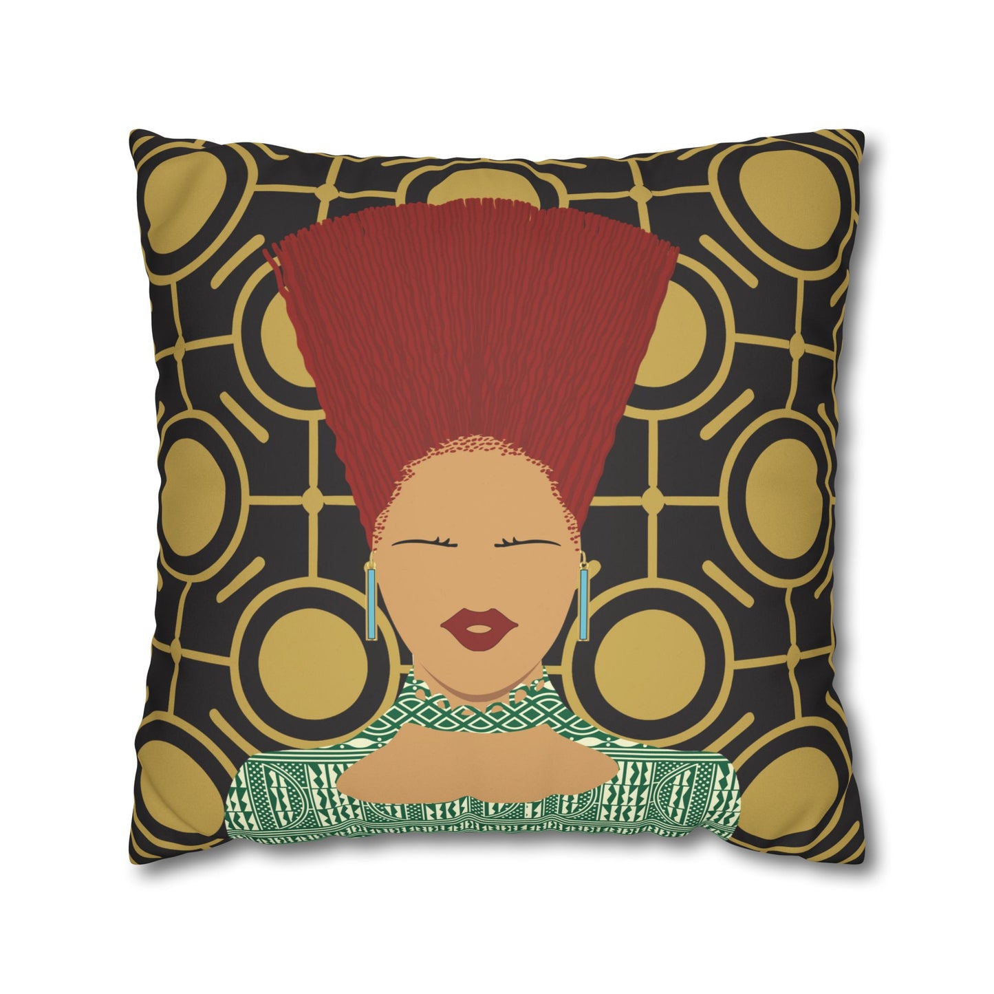 Nef Gold Goals(Sand and Chocolate) - Two Sided Faux Suede Square Pillow Case