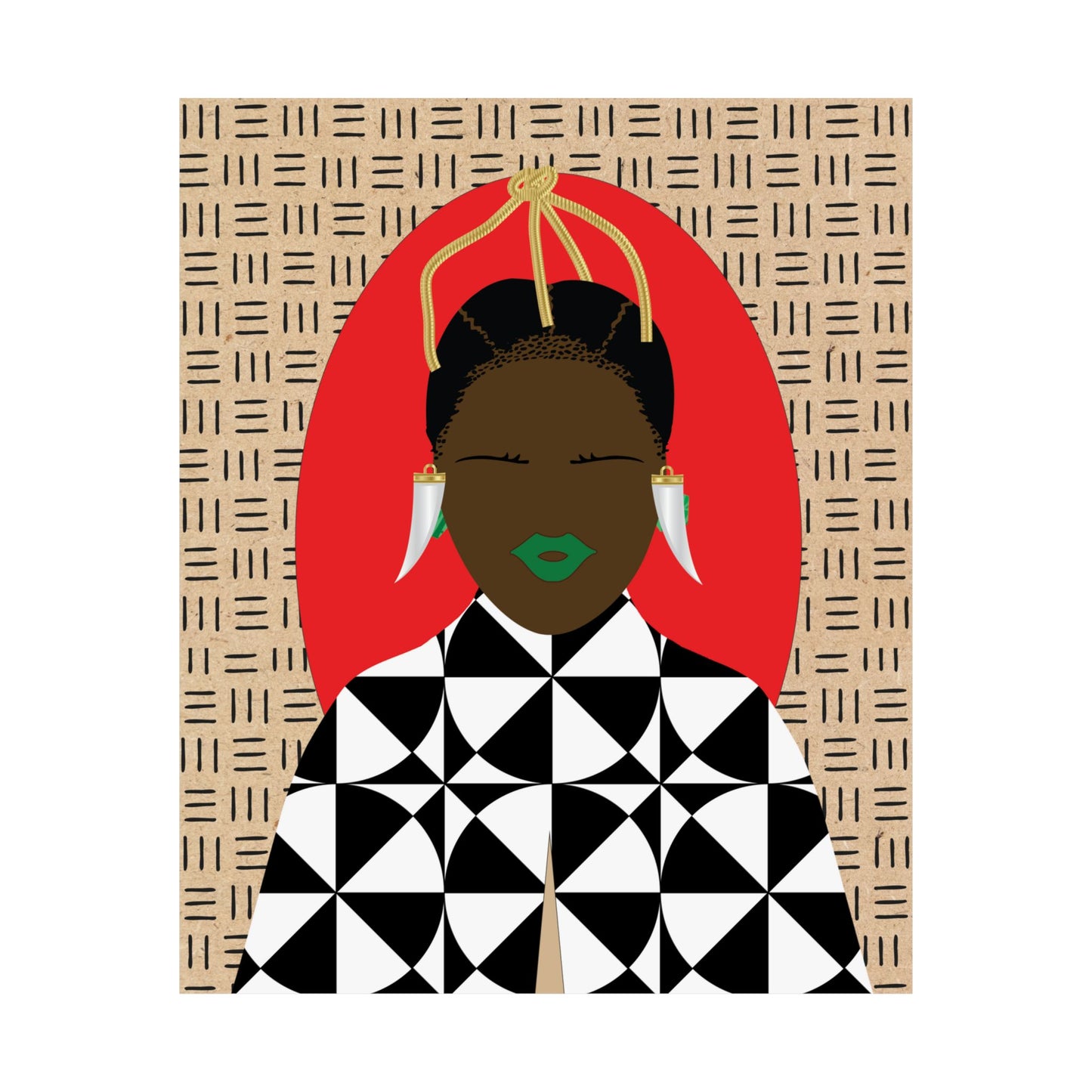 Sunny Babe(Chocolate) Hair Premium Matte Vertical Posters