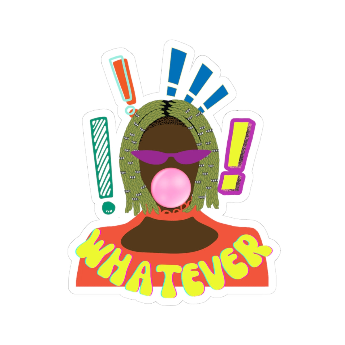 Whatever's Clever Kiss-Cut Stickers