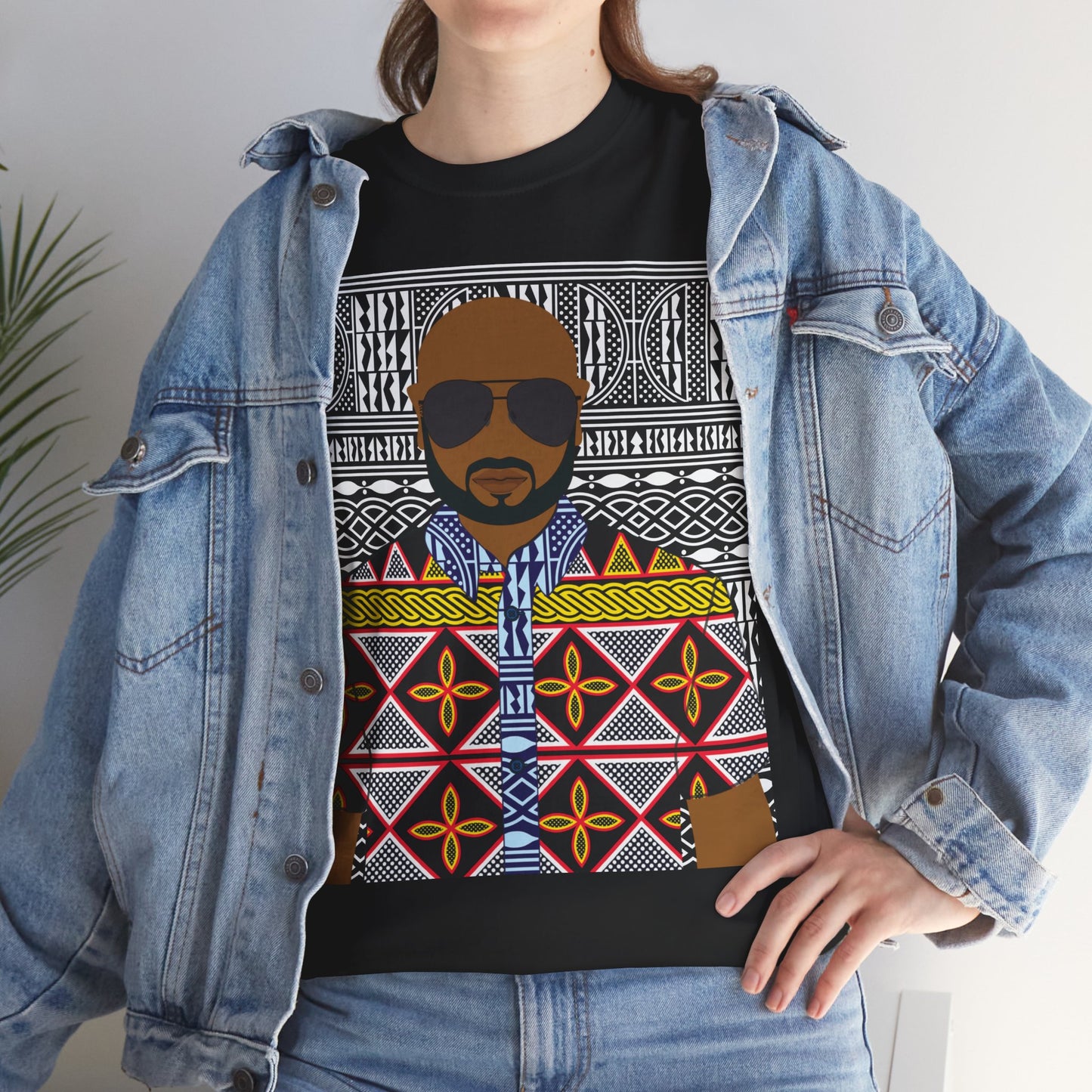 Le Monsieur Yellow Toghu on BW Ndop Unisex Heavy Cotton Tee