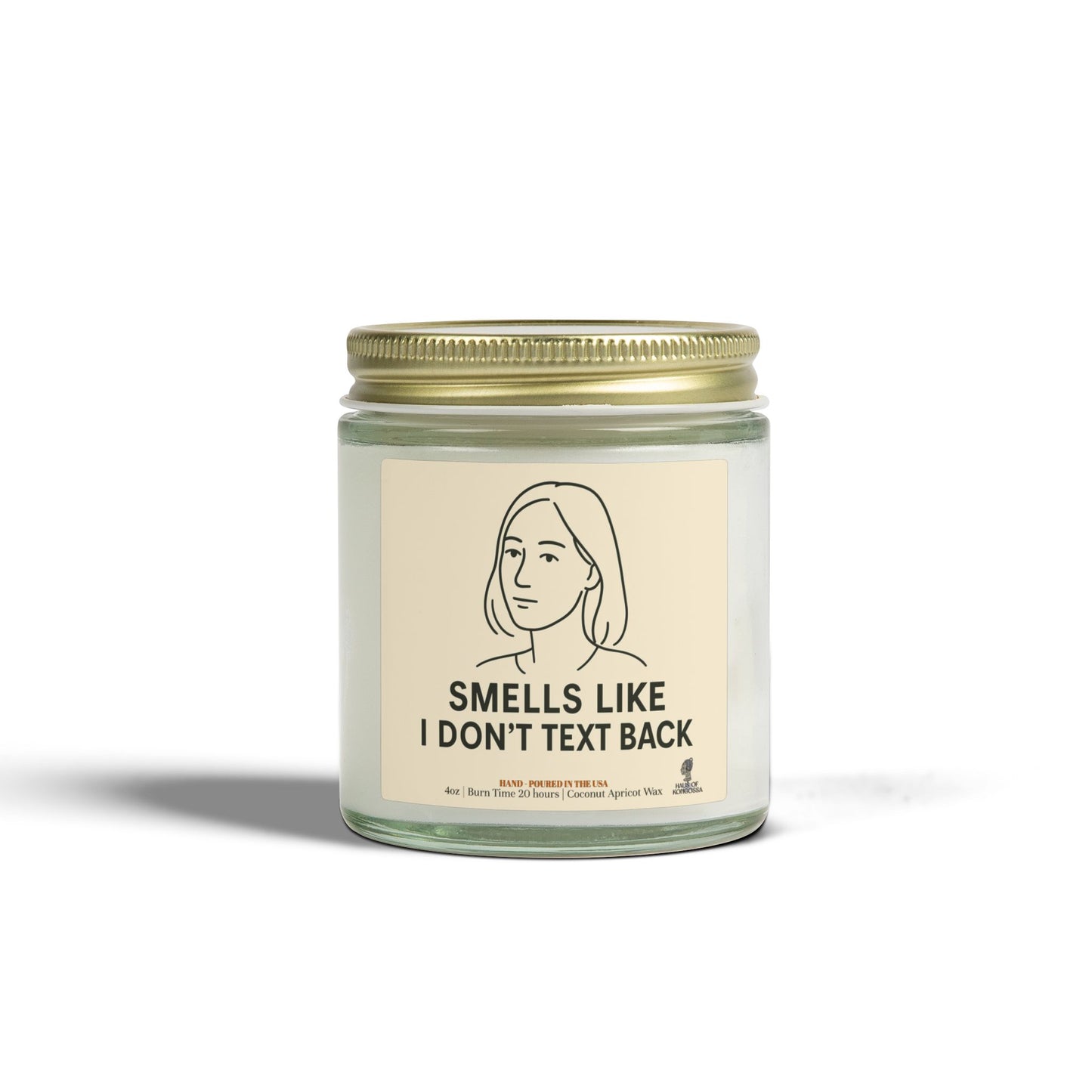 Smells Like I Don't Text Back Coconut Apricot Wax Candle (Black and White) Afrocentric Candle, Scented Candles , Home Fragrance Decor, Aromatherapy Gift, Relaxation Candle