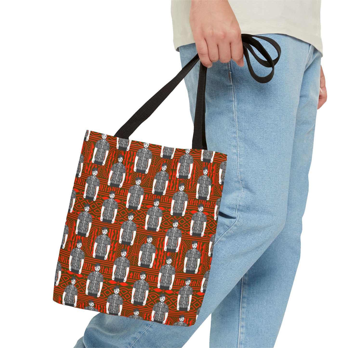 Pascale in BW Mudcloth CanvasTote Bag