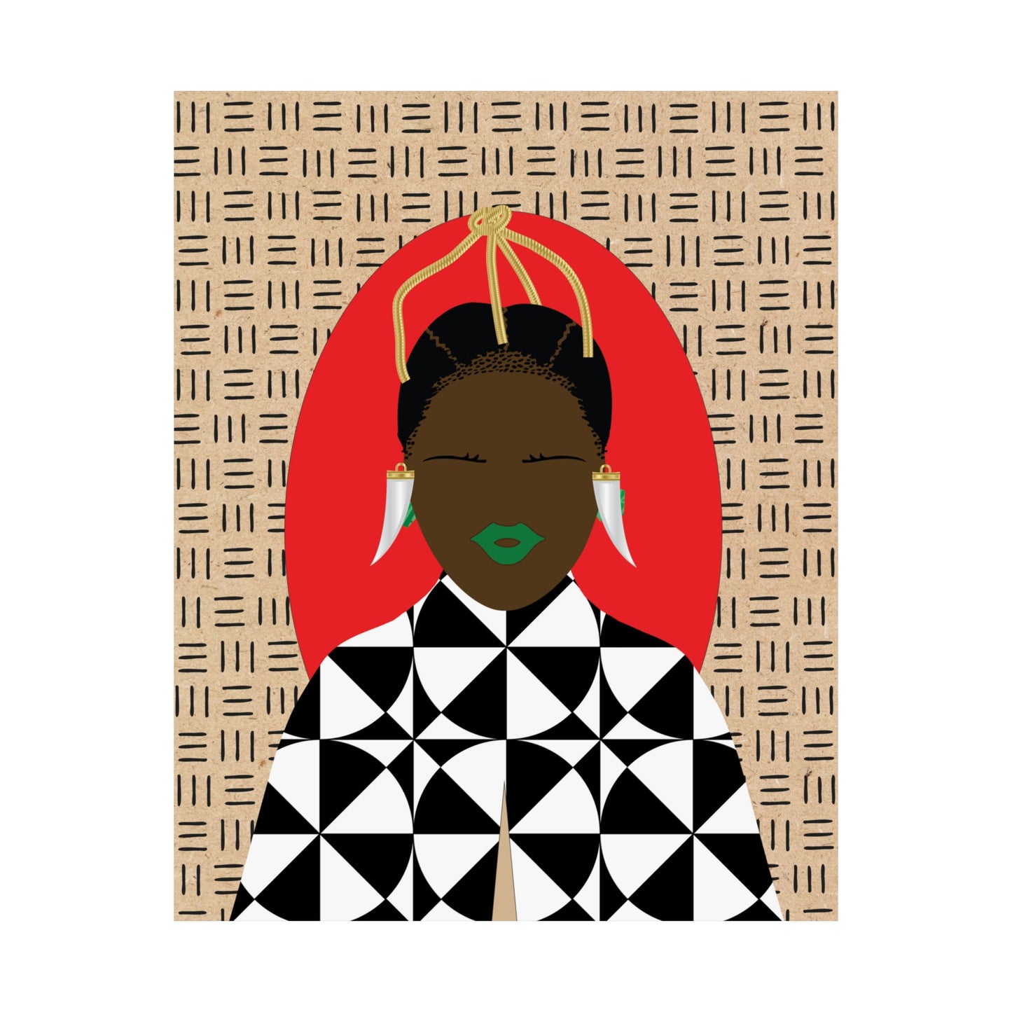 Sunny Babe(Chocolate) Hair Premium Matte Vertical Posters