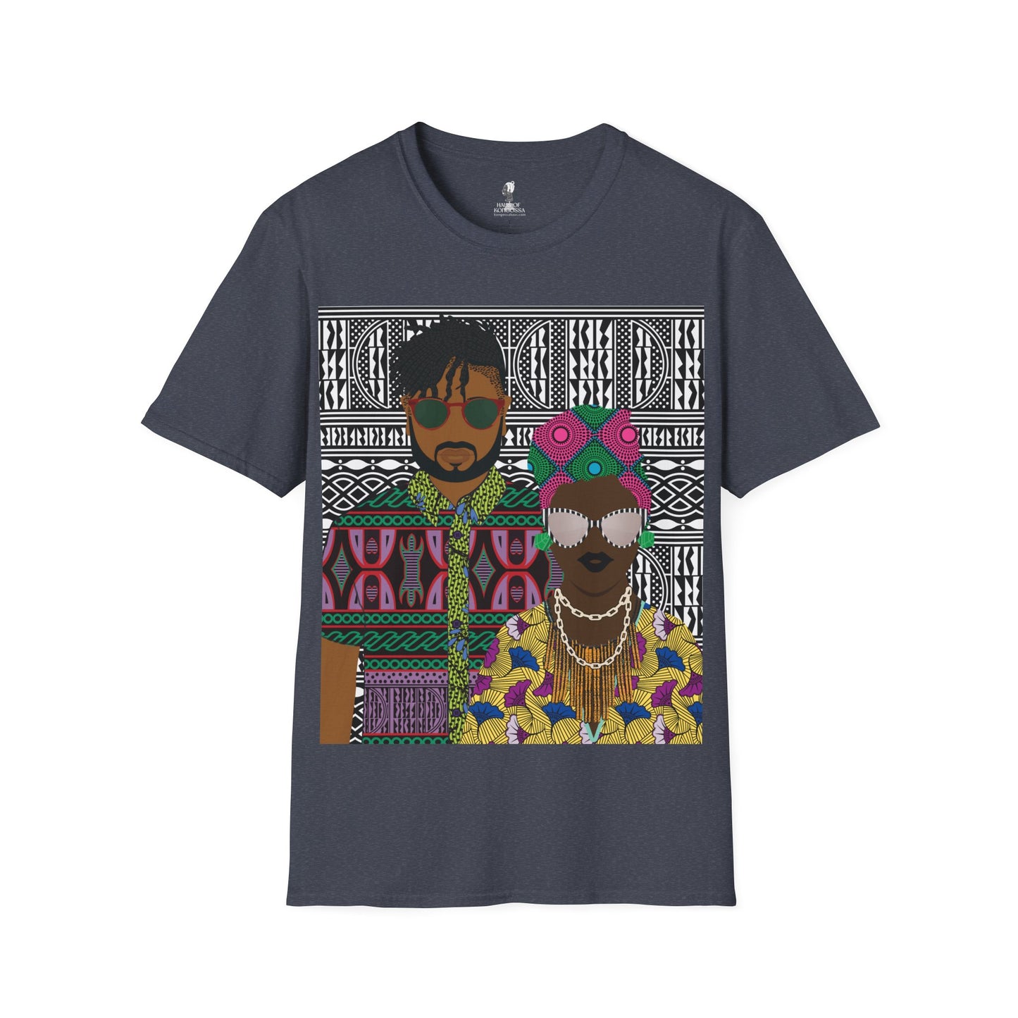 The Atebas on Black Ndop Unisex Softstyle T-Shirt