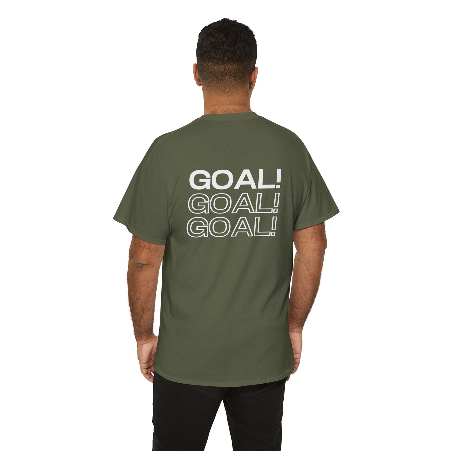GOAL!! - BW Soccer Shoes on BW Ndop with Back Design Unisex Heavy Cotton Tee