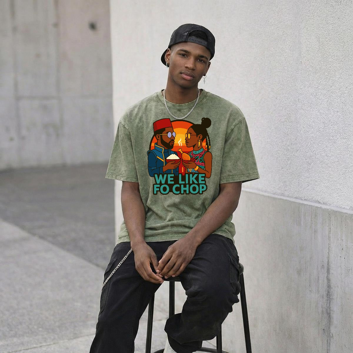 We Like Fo Chop Unisex Heavyweight Vintage Washed T-shirt