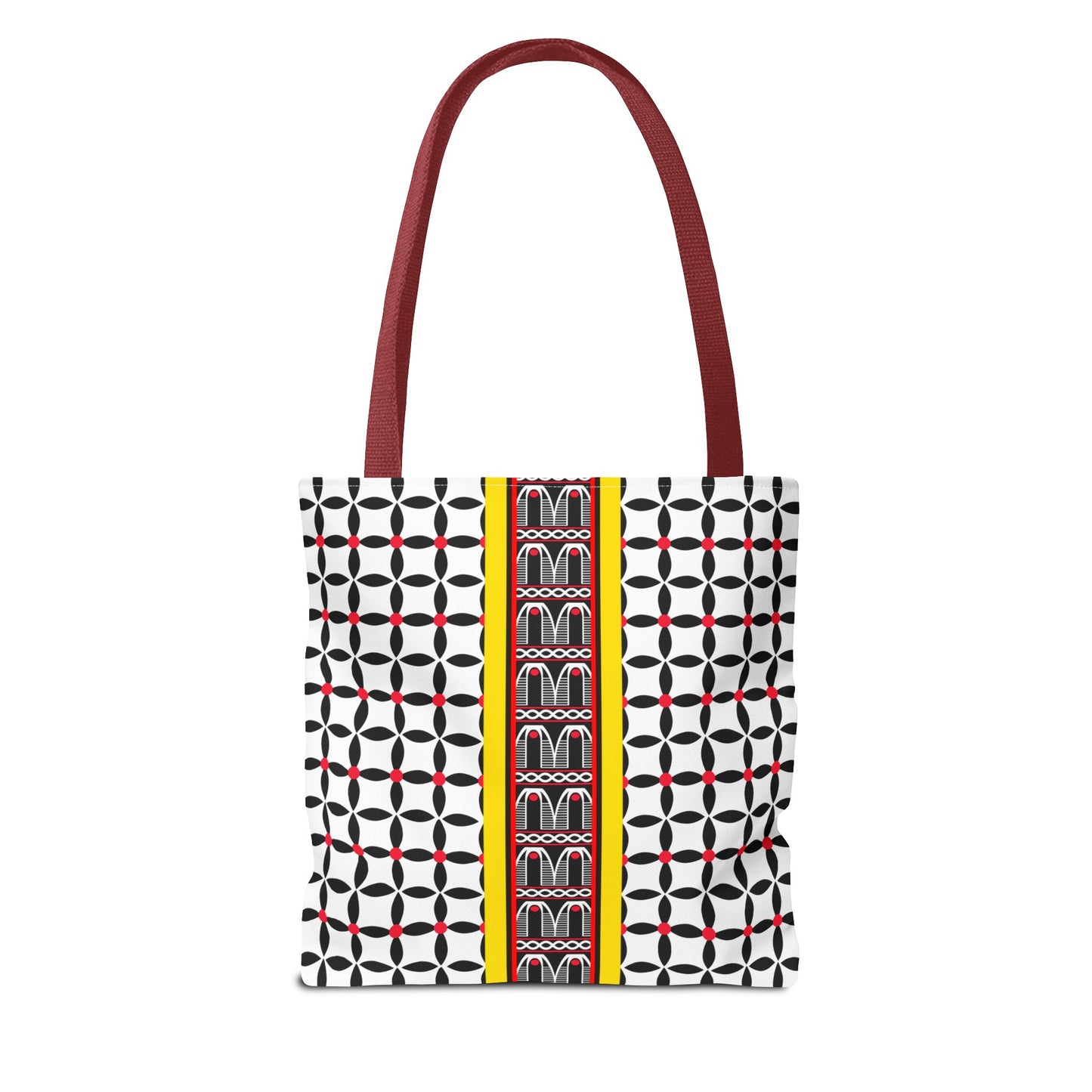 Toghu BW Bells with Flora Strip Tote - Two-Sided Design AOP Bag