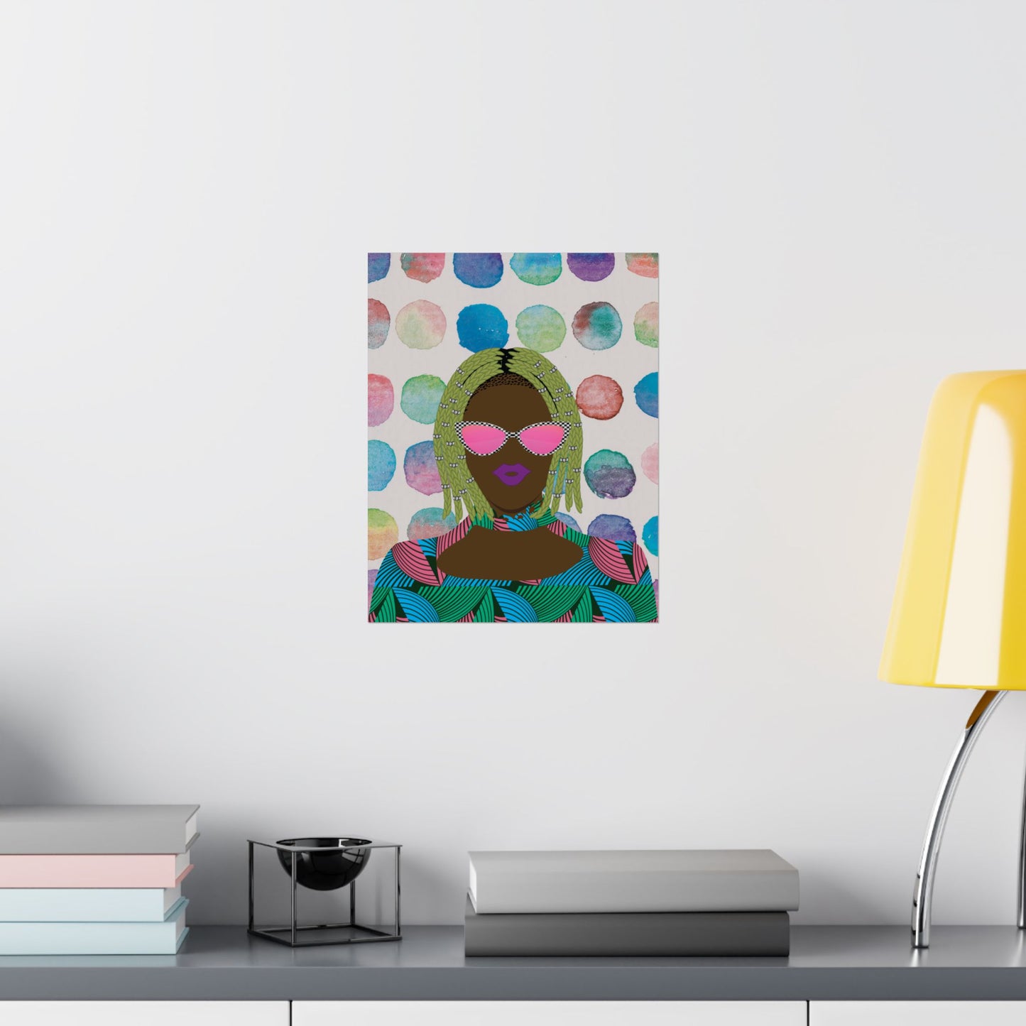 Lushi(Chocolate) on Artsy Dots Satin Posters (210gsm)