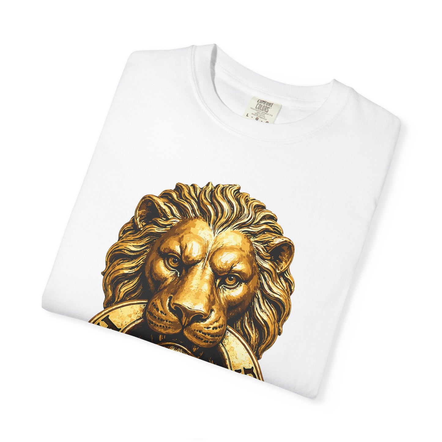 Gold Lion Knocker Unisex Garment-Dyed T-shirt