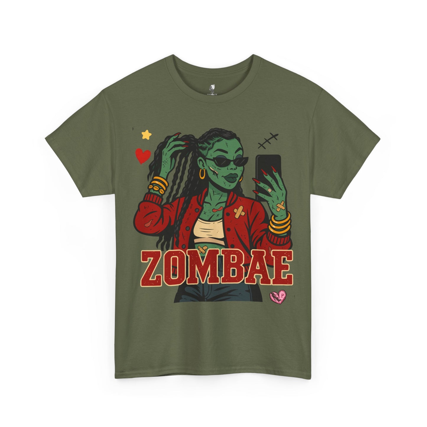 Zombae Unisex Tee - Halloween T-Shirt, Unisex Shirt, Funny Cute Top, Heavy Cotton Apparel, Halloween Costume, Zombie Lover Gift, Horror