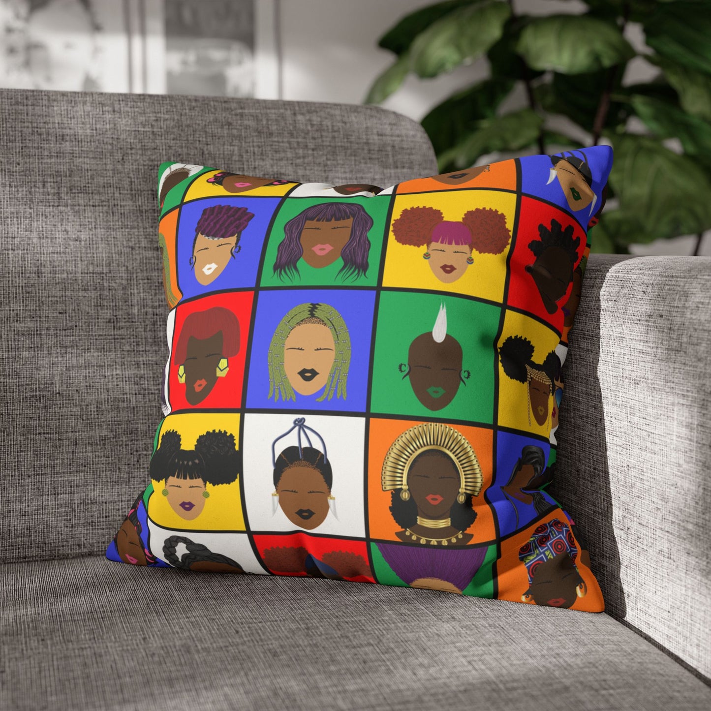 Faux Suede Pillow Case - Rubikas Square Pillow Case With Concealed Zipper Design