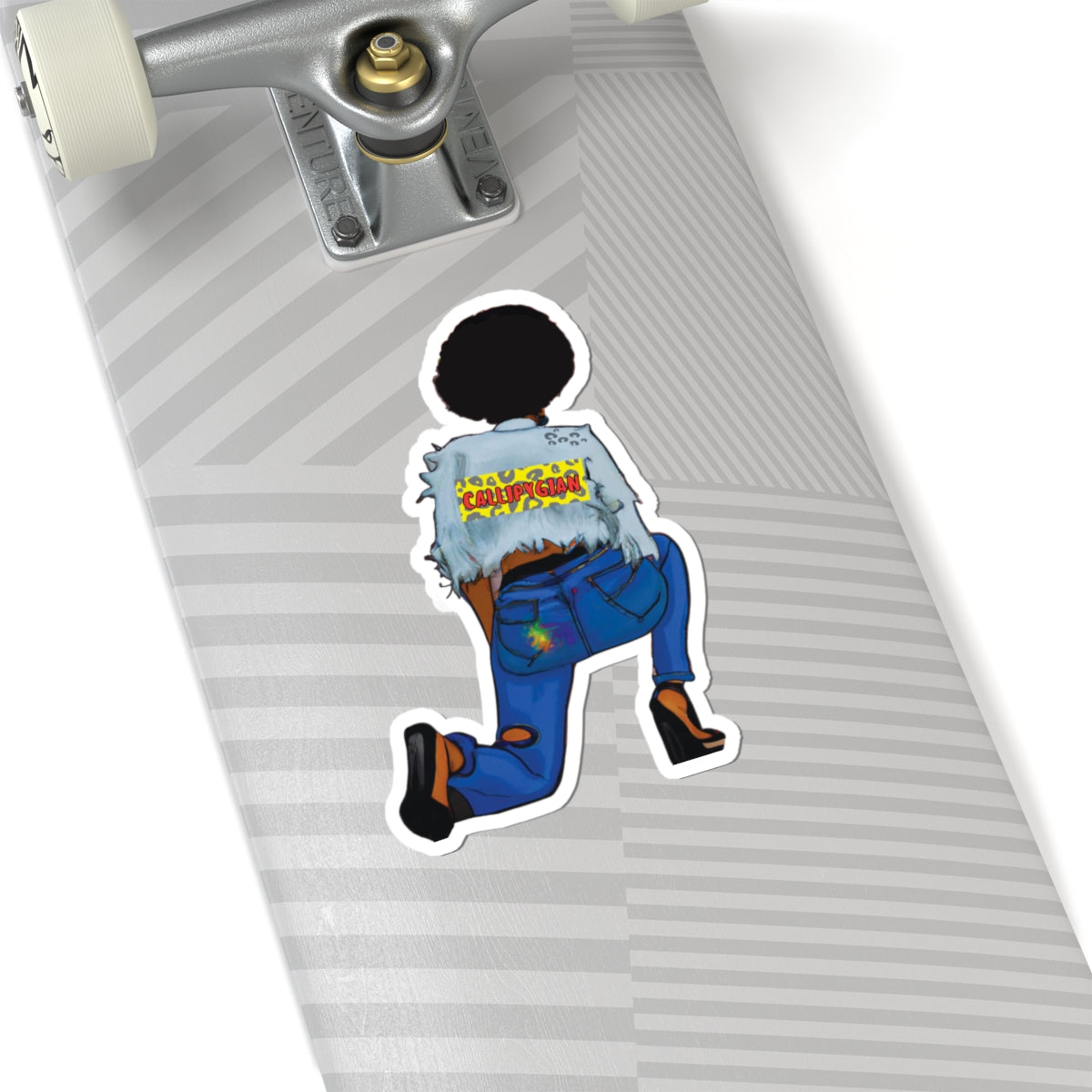Callipygian Girl Kiss-Cut Stickers