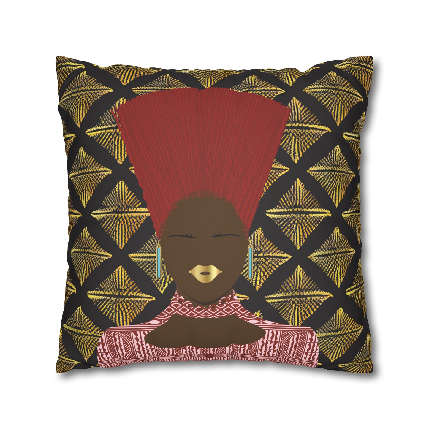 Nef Gold Goals(Sand and Chocolate) - Two Sided Faux Suede Square Pillow Case