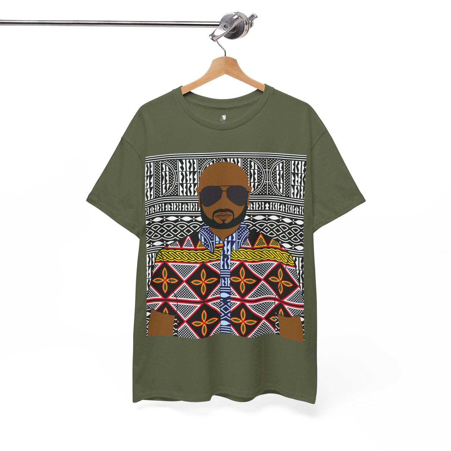 Le Monsieur Yellow Toghu on BW Ndop Unisex Heavy Cotton Tee