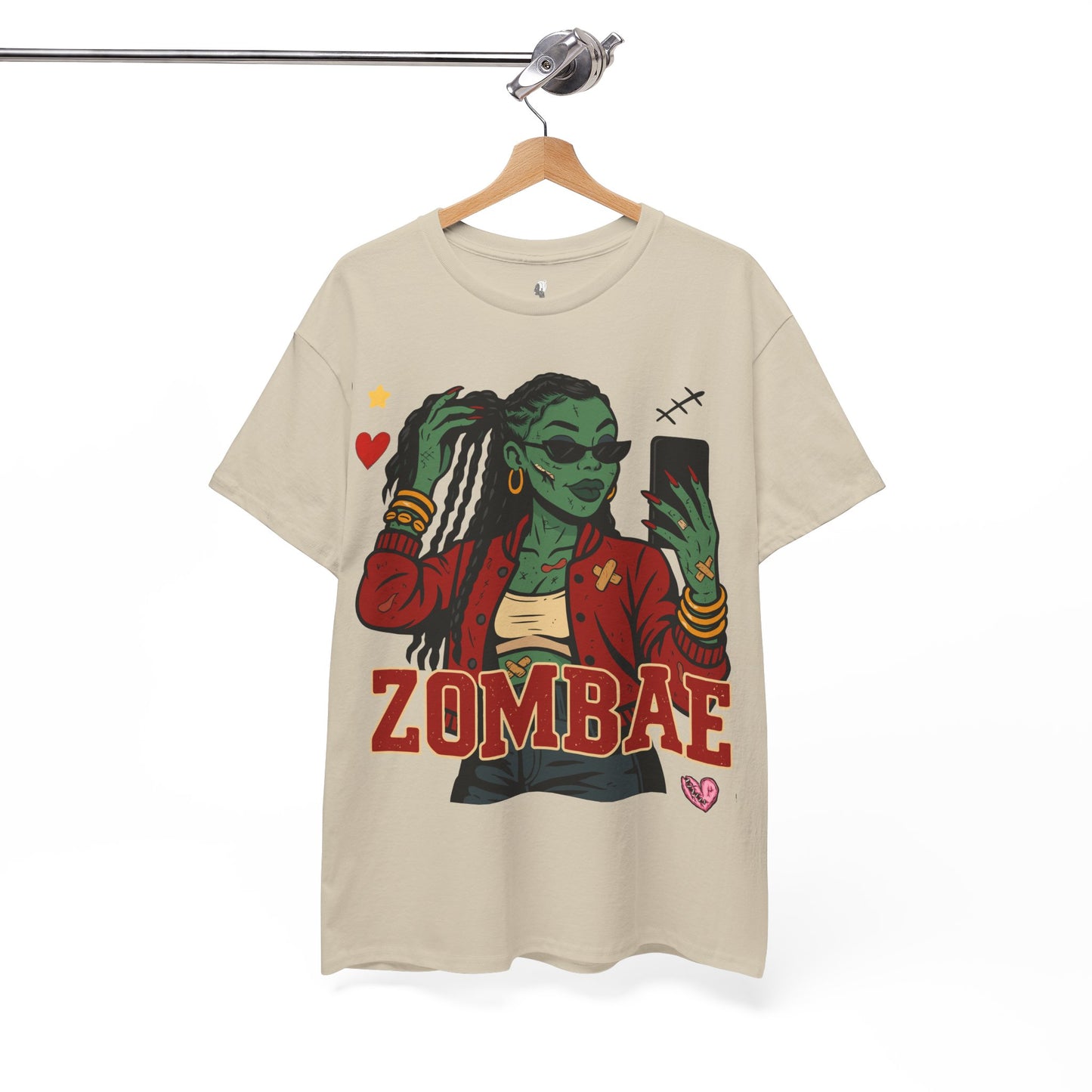 Zombae Unisex Tee - Halloween T-Shirt, Unisex Shirt, Funny Cute Top, Heavy Cotton Apparel, Halloween Costume, Zombie Lover Gift, Horror