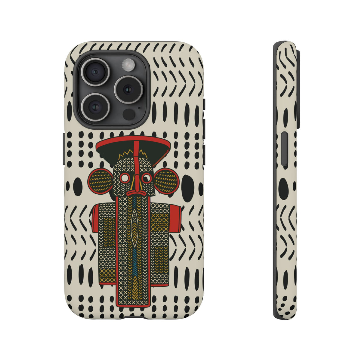 Elephant Mask Phone Case, African Art Design, Stylish Protective Cover for Samsung and iPhone, Unique Accessory, Gift Idea