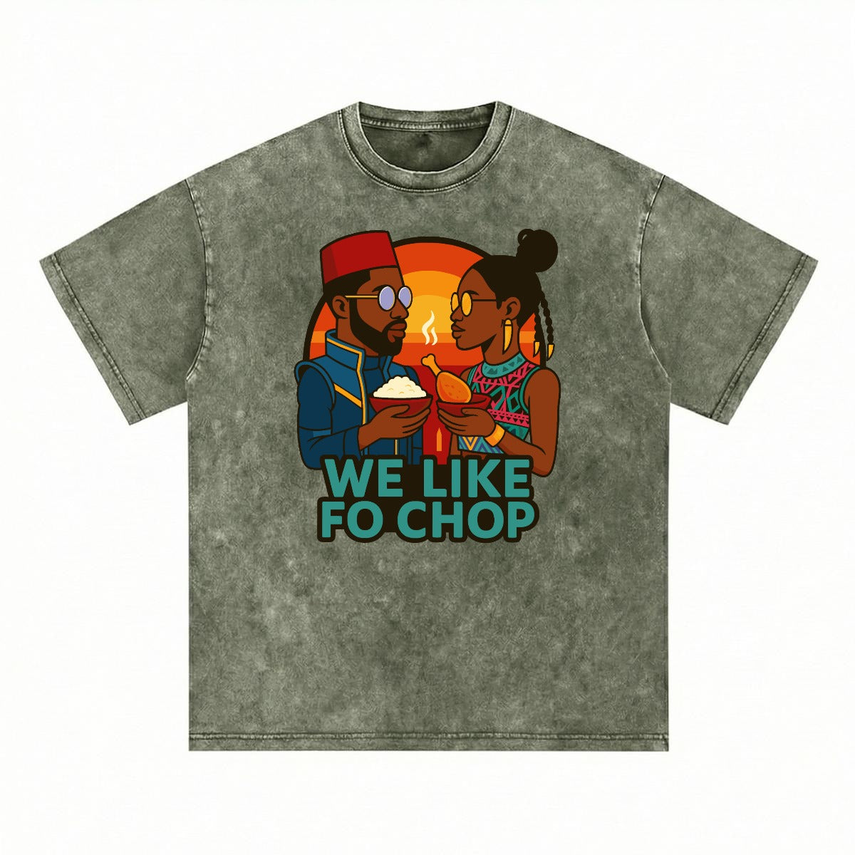 We Like Fo Chop Unisex Heavyweight Vintage Washed T-shirt