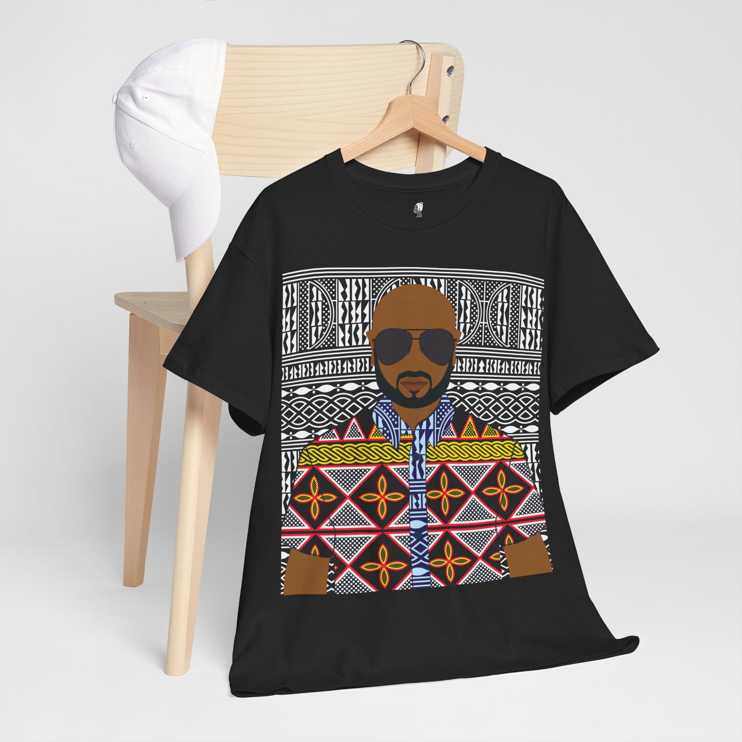 Le Monsieur Yellow Toghu on BW Ndop Unisex Heavy Cotton Tee