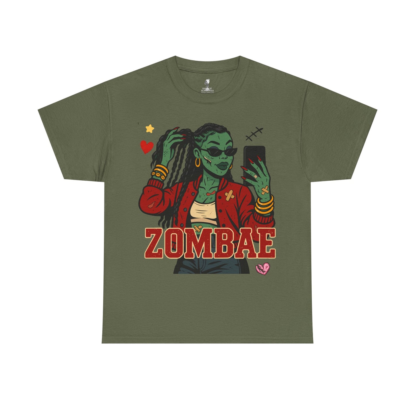 Zombae Unisex Tee - Halloween T-Shirt, Unisex Shirt, Funny Cute Top, Heavy Cotton Apparel, Halloween Costume, Zombie Lover Gift, Horror