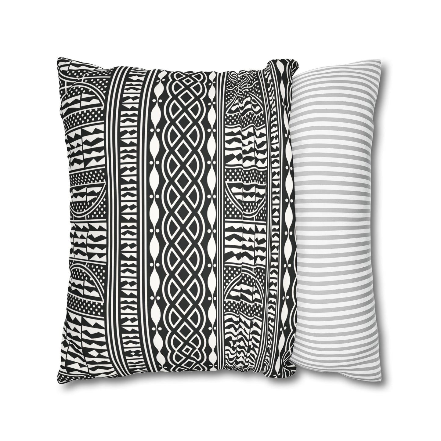 The Moussas(BW) Faux Suede Square Pillow Case