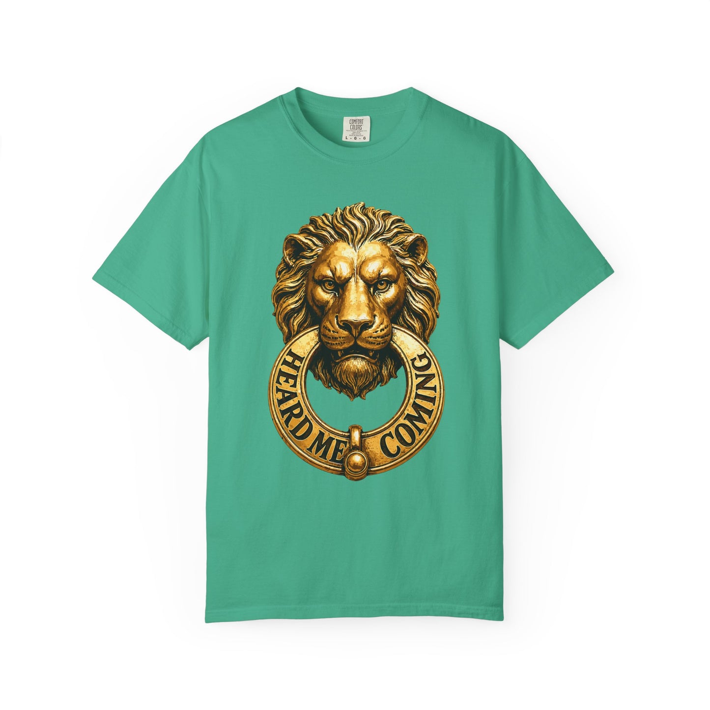 Gold Lion Knocker Unisex Garment-Dyed T-shirt
