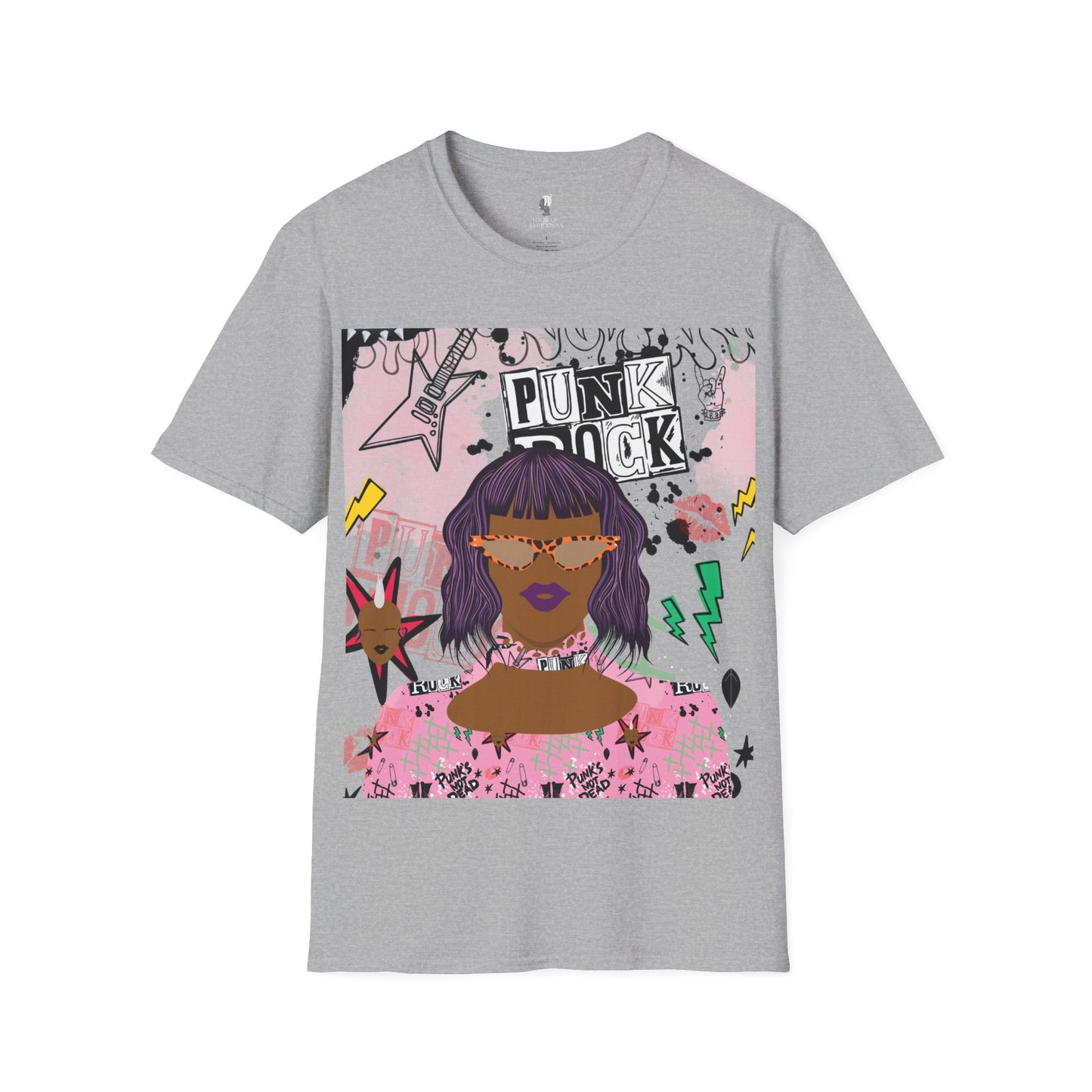 Anum in Punk  - With Back Design - Unisex Softstyle T-Shirt