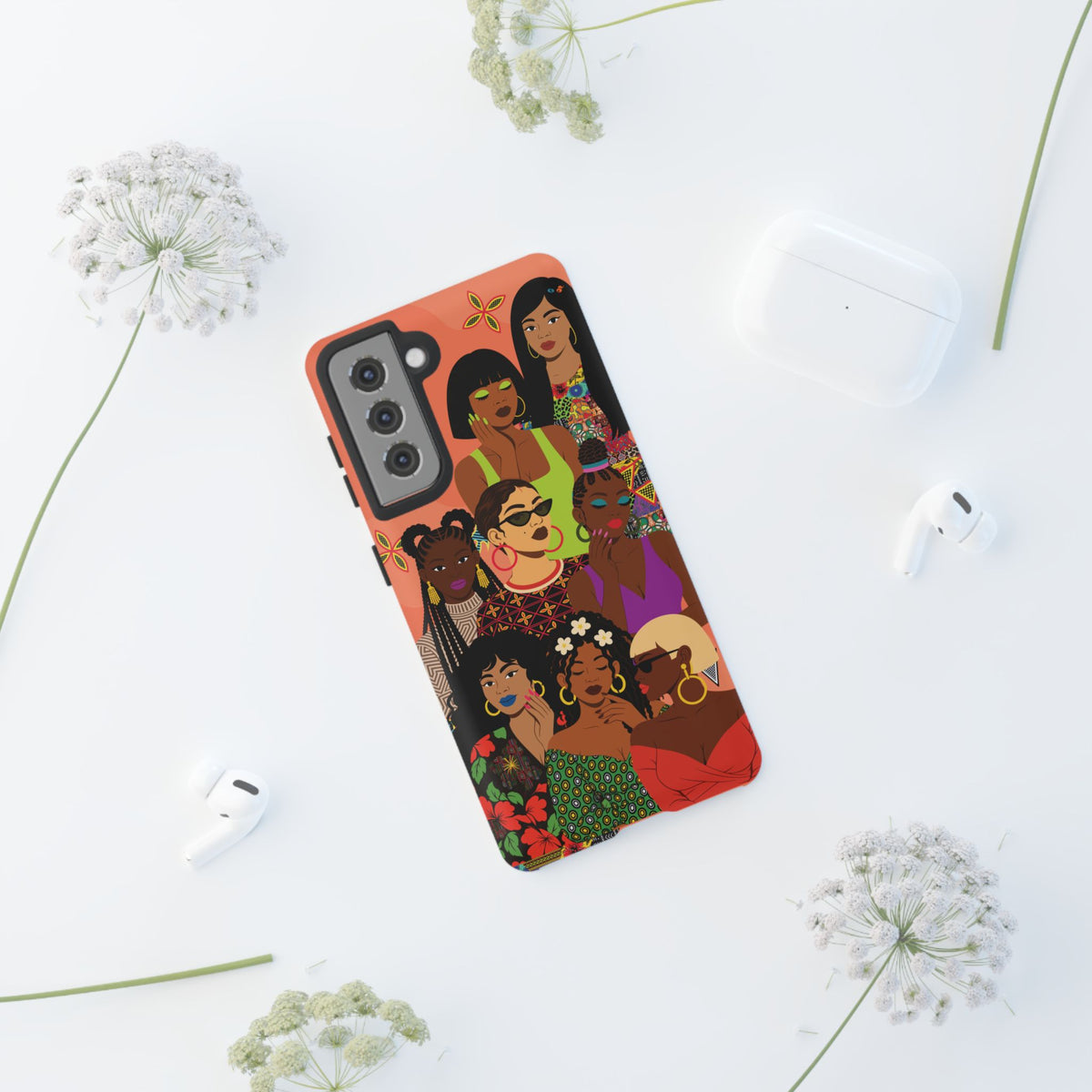 Black Girl Magic Collage Phone Case, African Art Design, Stylish Protective Cover for Samsung and iPhone, Unique Accessory, Gift Idea