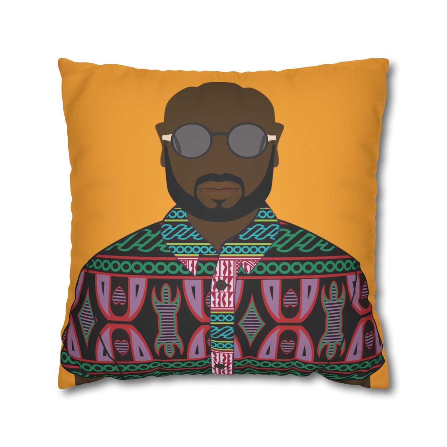 Le Monsieur Faux Suede Square Pillow Case in Purple Toghu