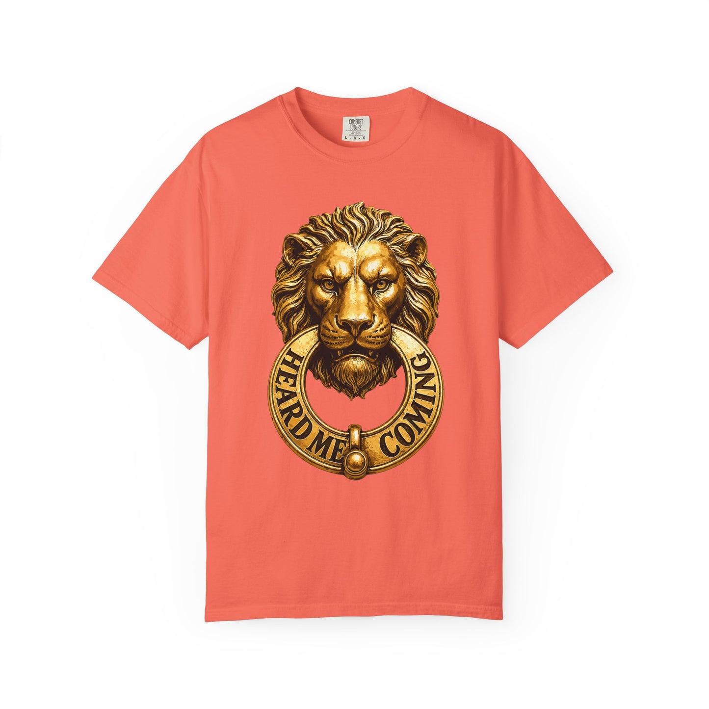 Gold Lion Knocker Unisex Garment-Dyed T-shirt