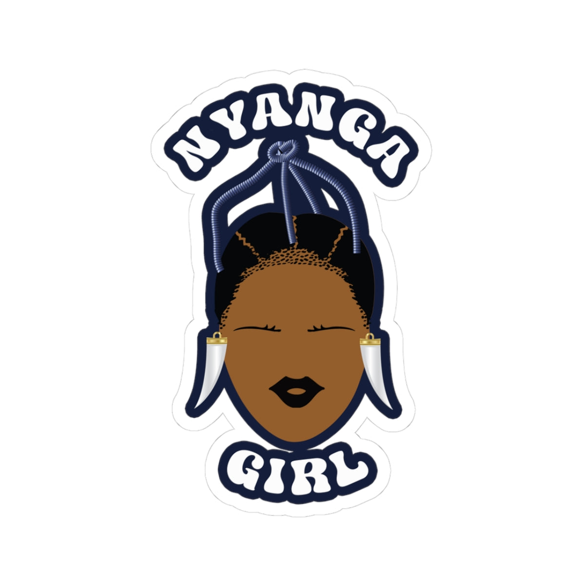 Nyanga Girl Kiss-Cut Stickers
