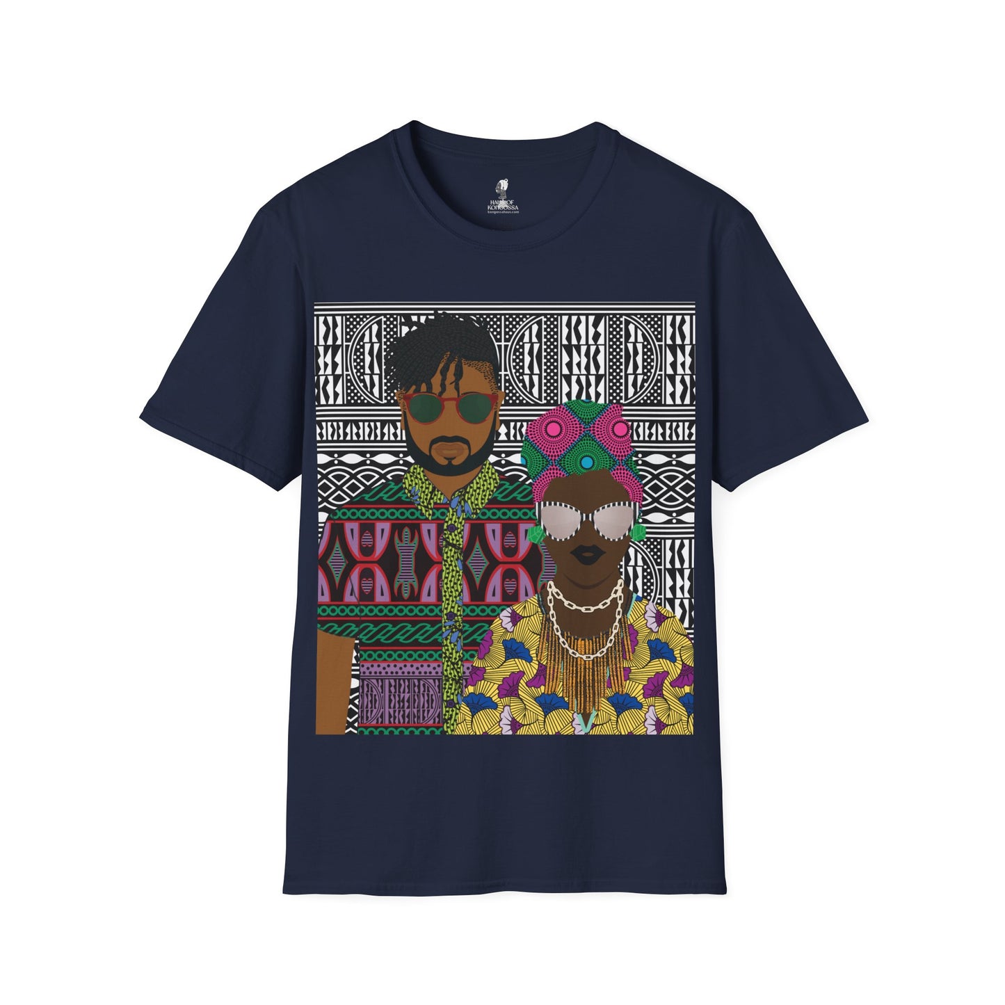 The Atebas on Black Ndop Unisex Softstyle T-Shirt