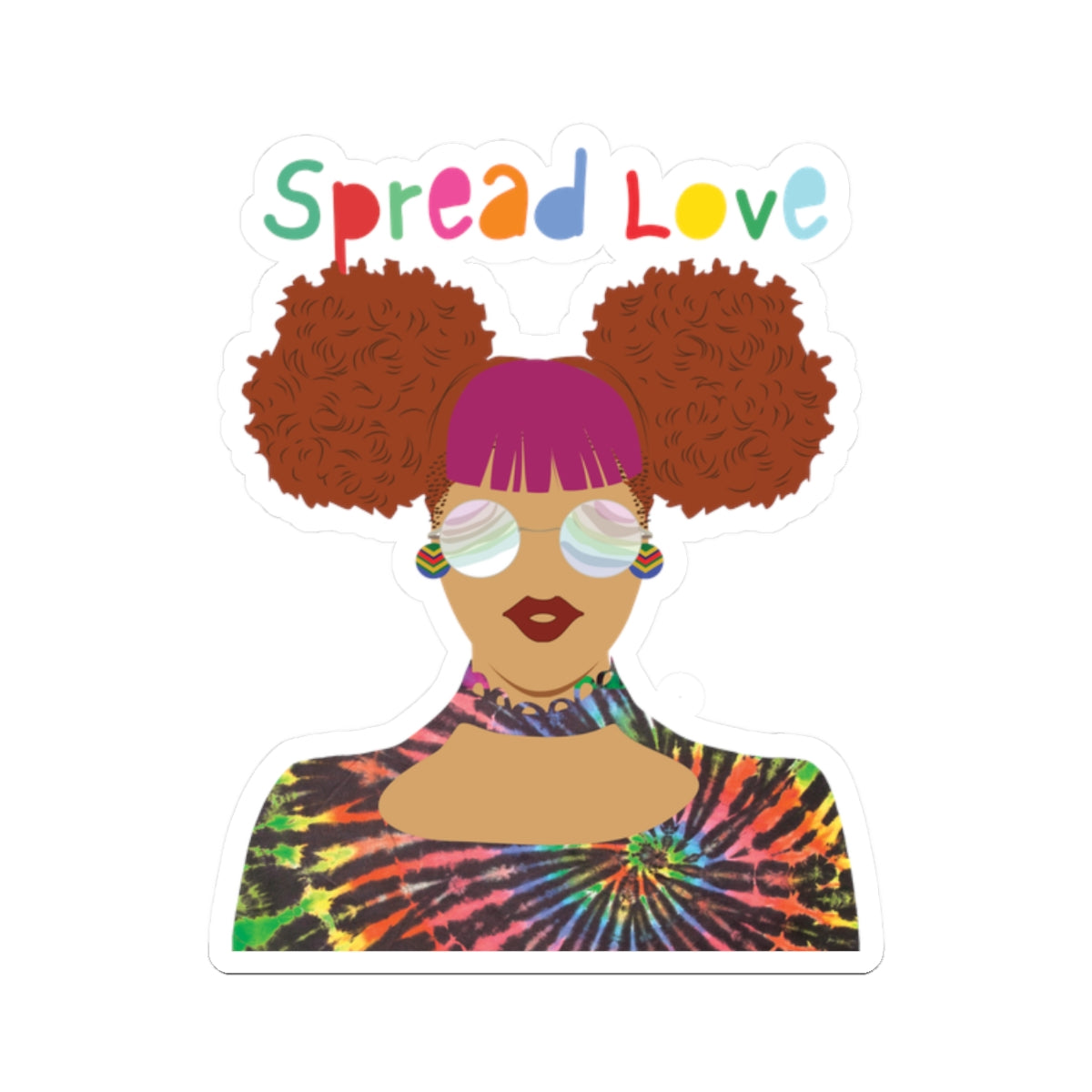 Love Spreaders Puffs Kiss-Cut Stickers