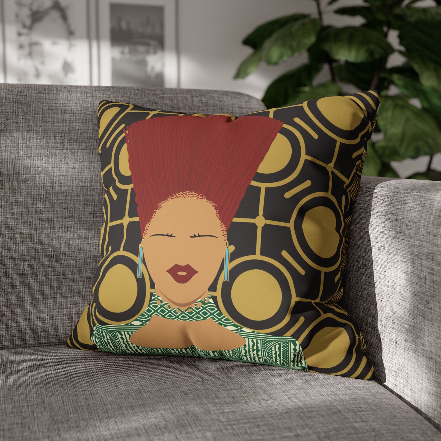 Nef Gold Goals(Sand and Chocolate) - Two Sided Faux Suede Square Pillow Case