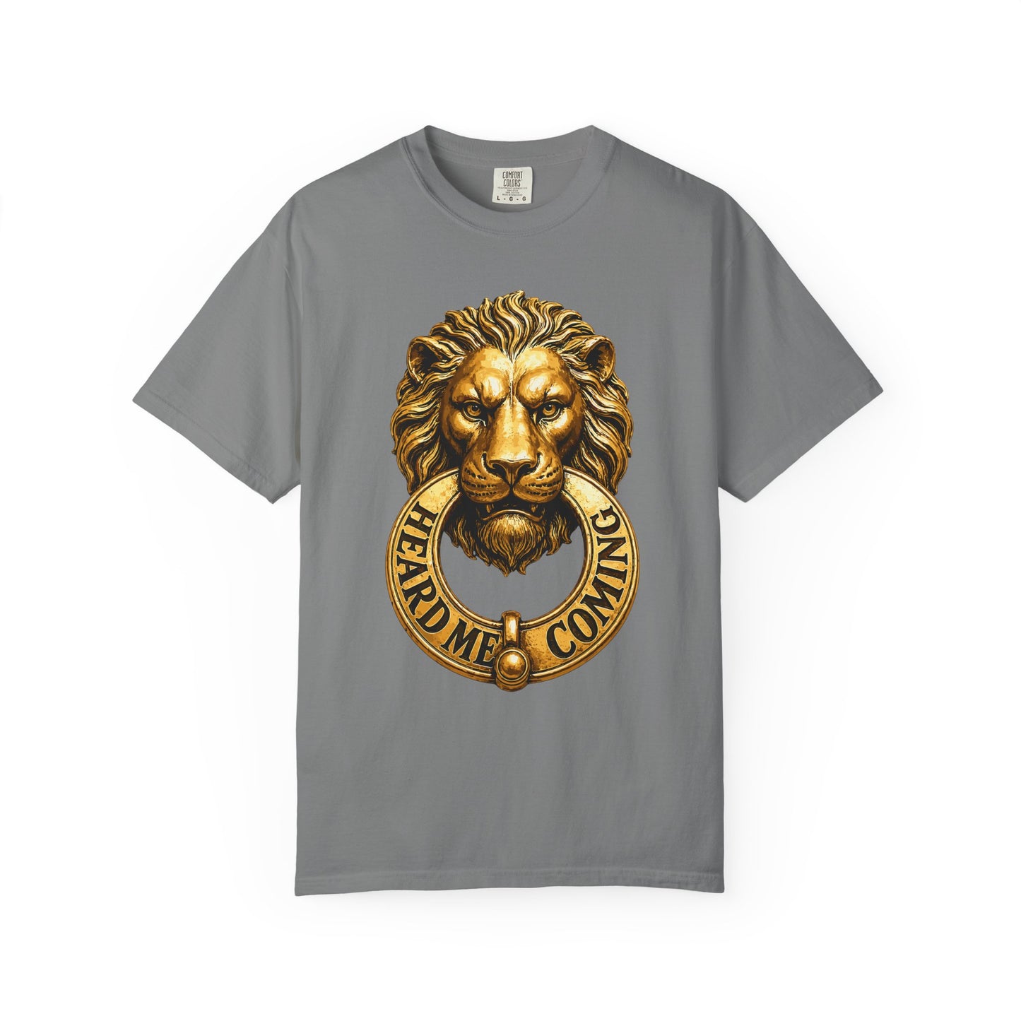 Gold Lion Knocker Unisex Garment-Dyed T-shirt