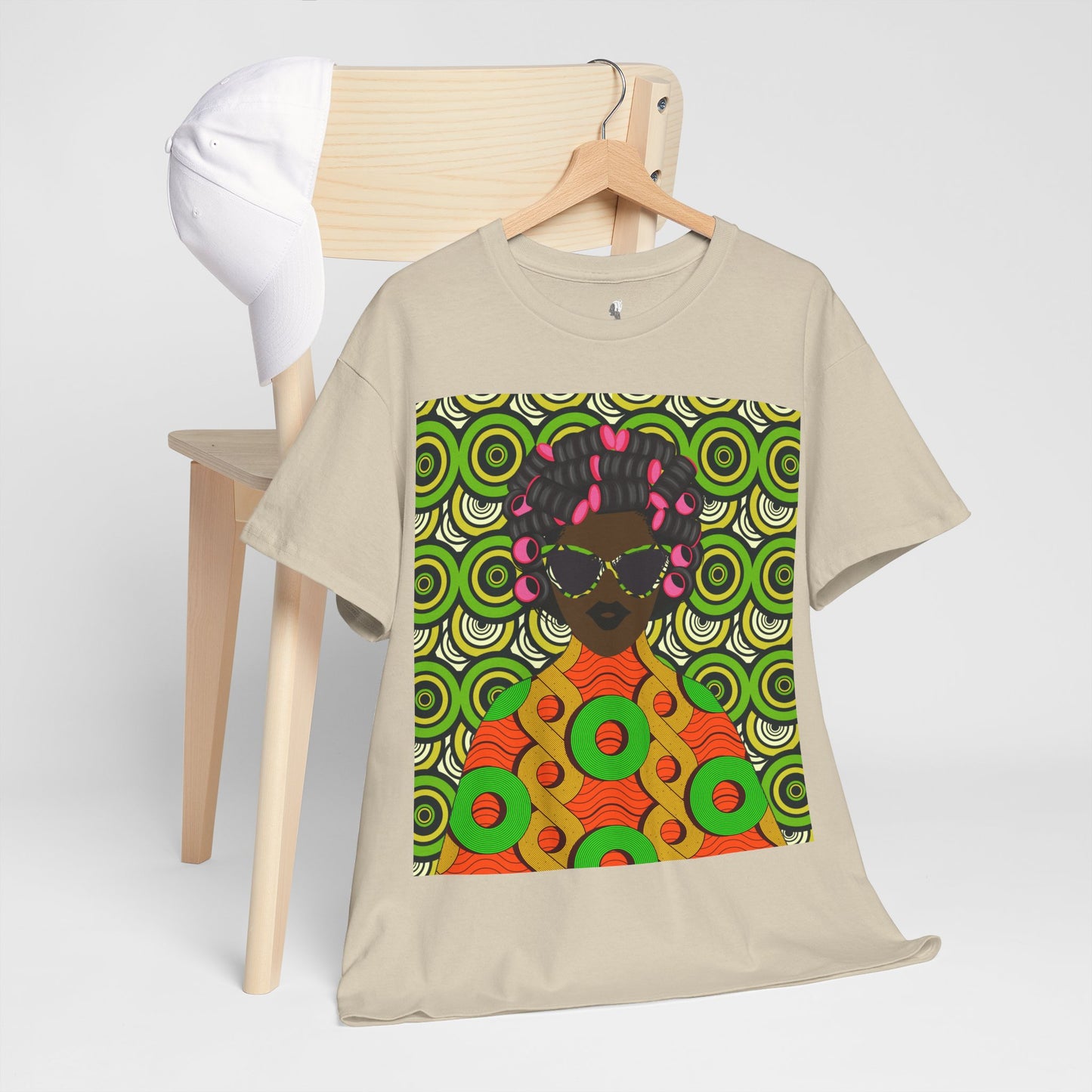Chantal Circles Unisex T-Shirt for African Art Lovers, Afrocentric Clothing, African Heritage Top, Tee for Men and Women