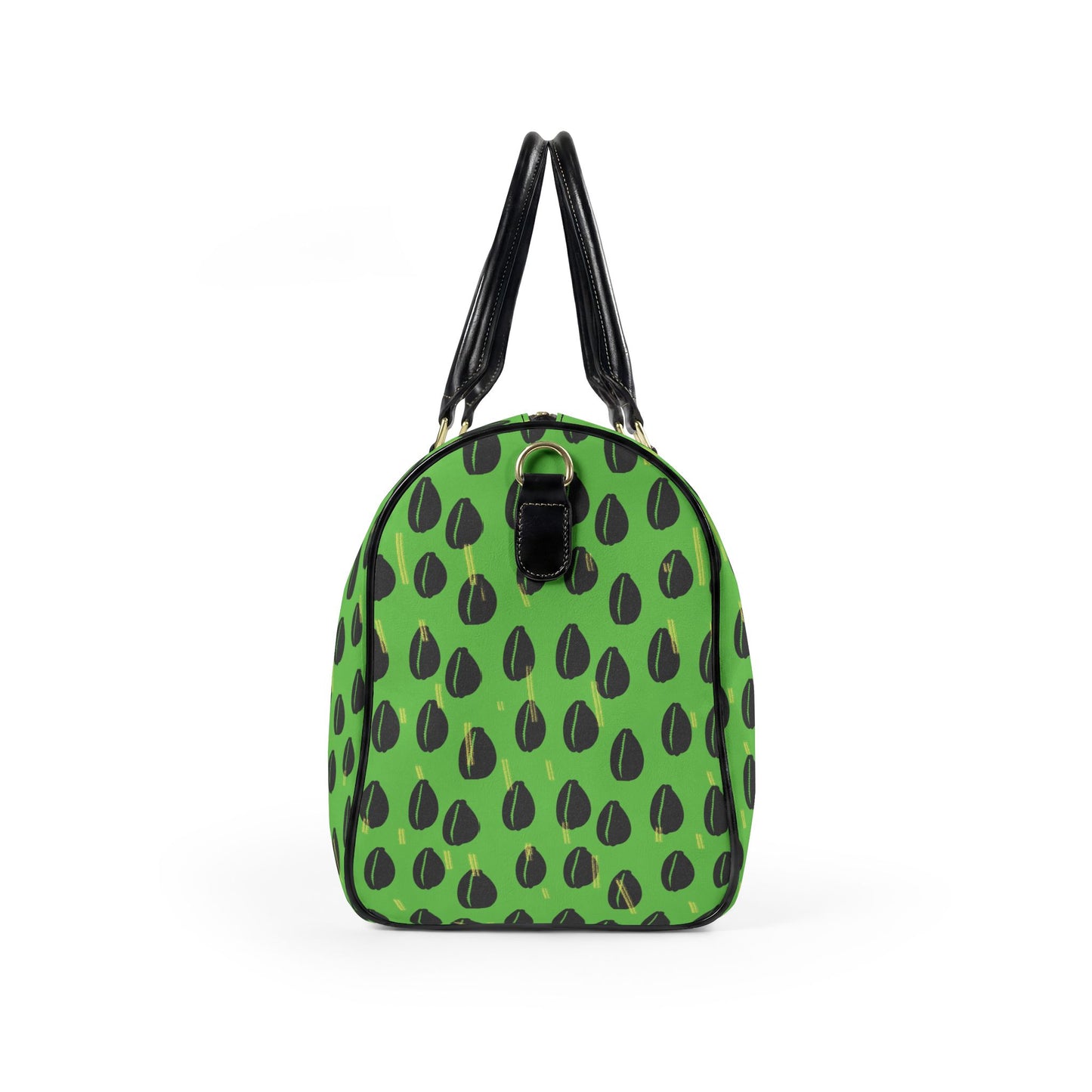 NEW Cowries on Green print Vegan Leather Travel Bag