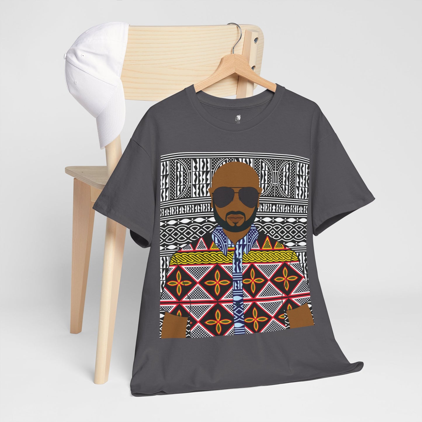 Le Monsieur Yellow Toghu on BW Ndop Unisex Heavy Cotton Tee