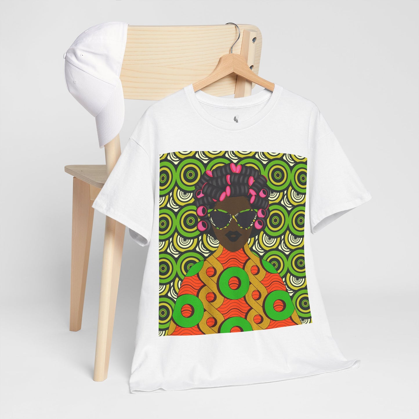 Chantal Circles Unisex T-Shirt for African Art Lovers, Afrocentric Clothing, African Heritage Top, Tee for Men and Women