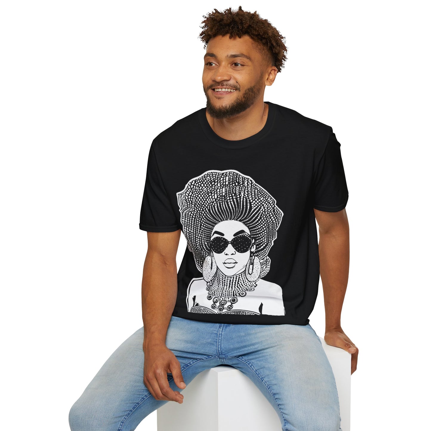 Madame Headtie(BW) -  Unisex Softstyle T-shirt