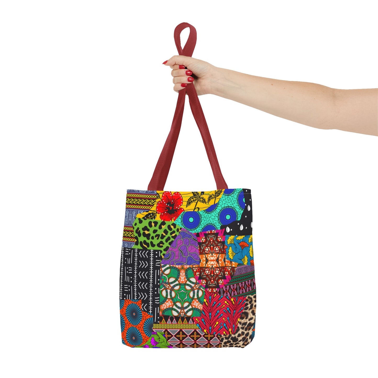 AfrikQuilt Ankara Print Canvas Tote Bag