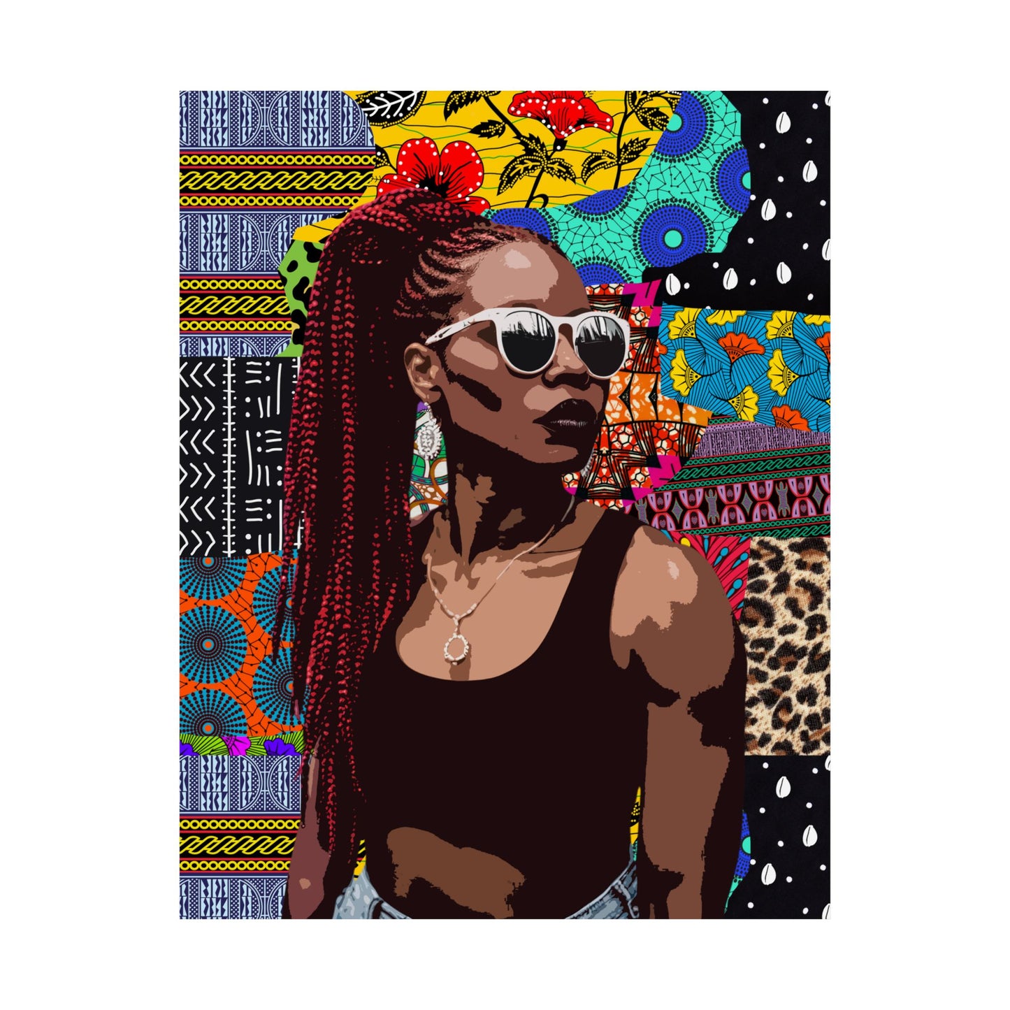 Nyanga Girl Premium Matte Vertical Posters - Unique Wall Art Home Decor Print, African Inspired Room Poster, Tribal Teen Bedroom Artwork