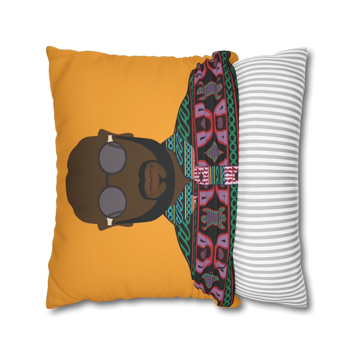 Le Monsieur Faux Suede Square Pillow Case in Purple Toghu