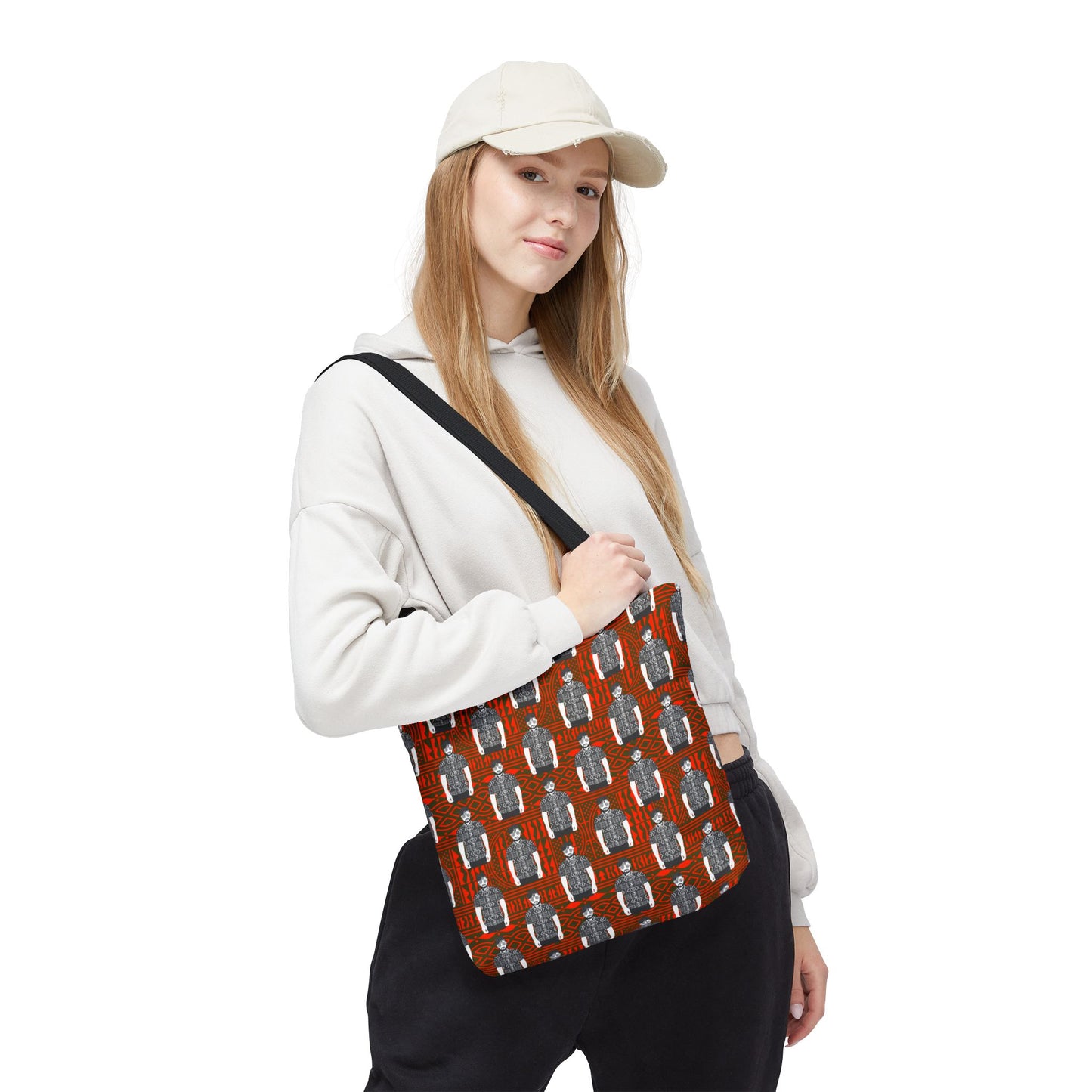 Pascale in BW Mudcloth CanvasTote Bag