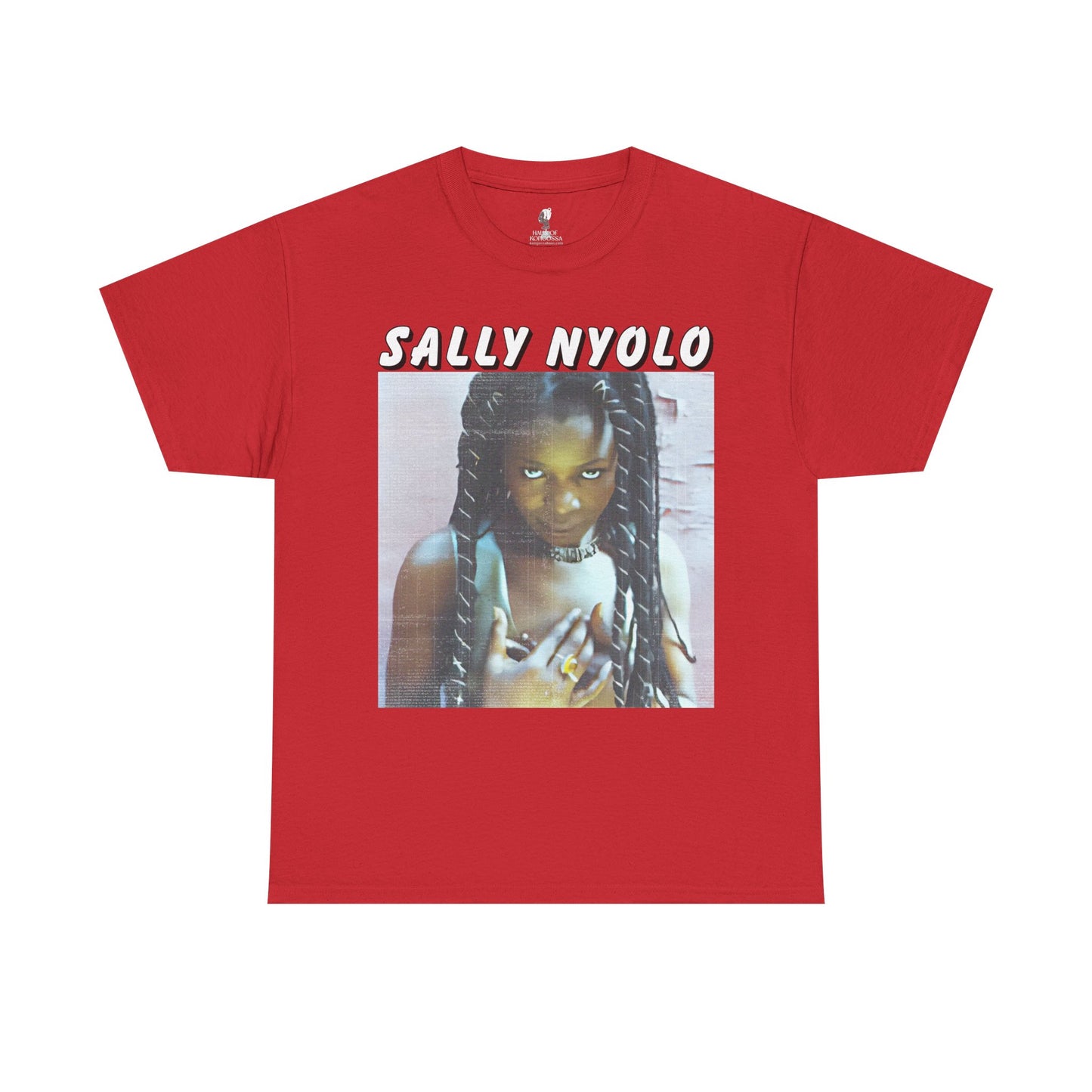 Sally Nyongo Unisex Heavy Cotton Tee - African Inspired T-Shirt, Ethnic Print Tee, Unisex Graphic Tee, Afrocentric Clothing
