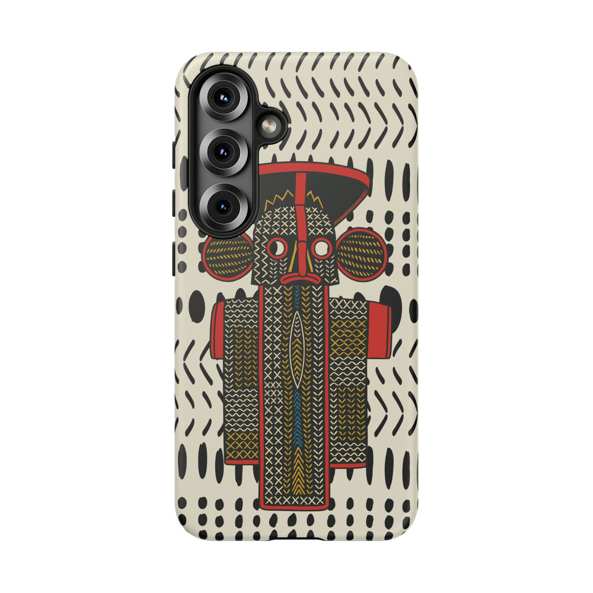 Elephant Mask Phone Case, African Art Design, Stylish Protective Cover for Samsung and iPhone, Unique Accessory, Gift Idea