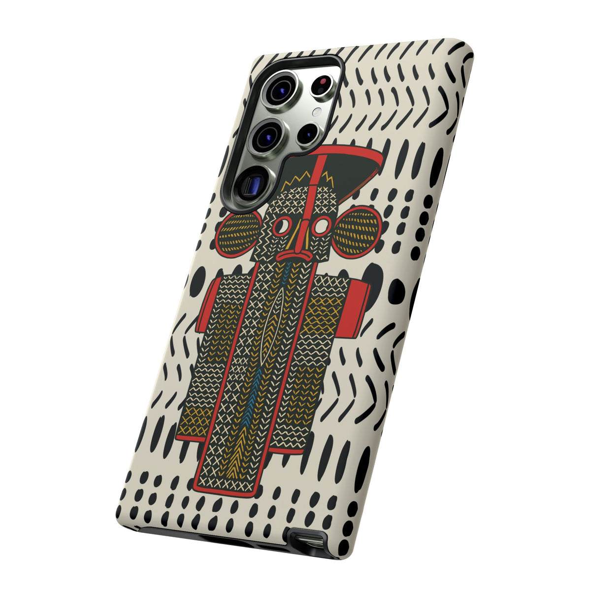 Elephant Mask Phone Case, African Art Design, Stylish Protective Cover for Samsung and iPhone, Unique Accessory, Gift Idea
