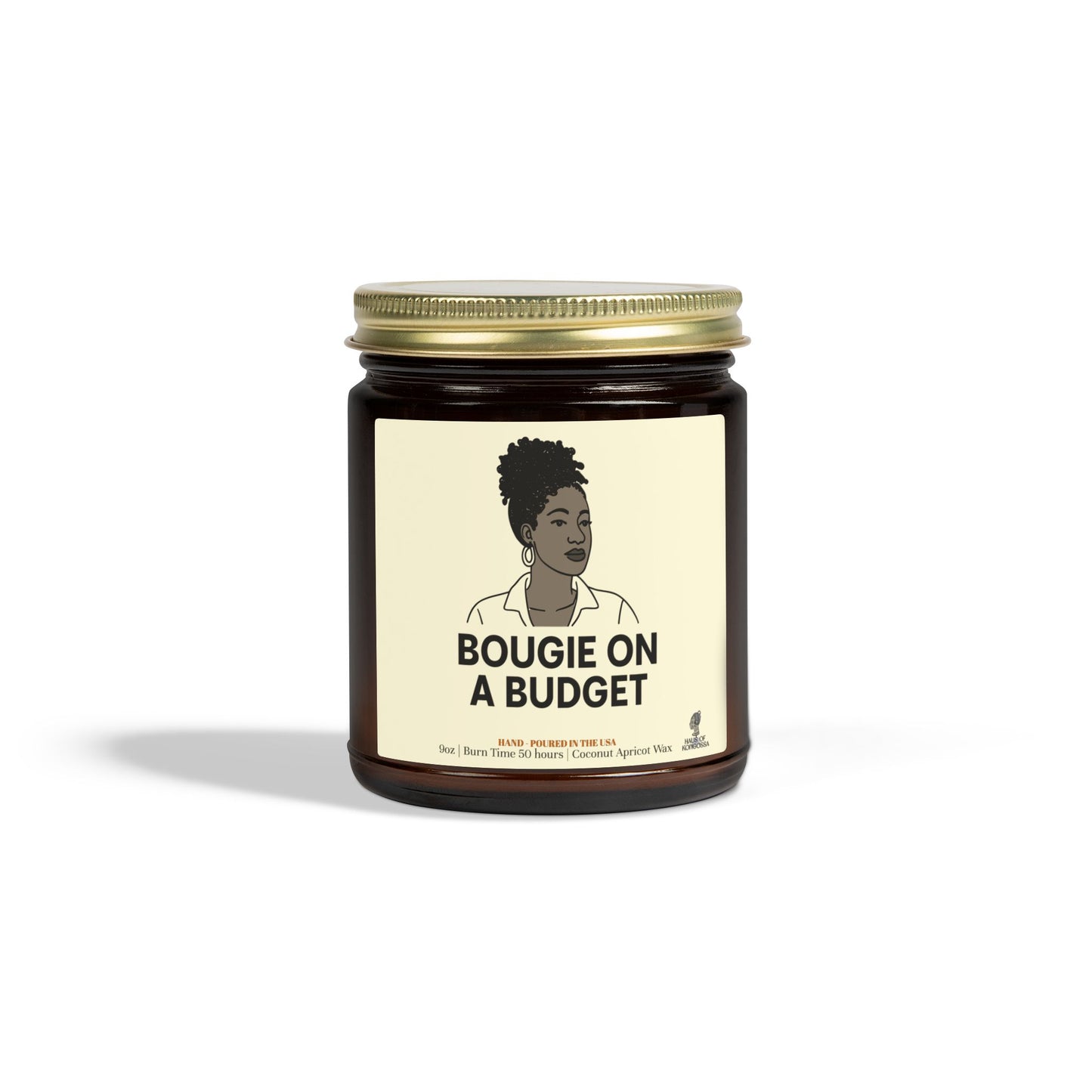 Bougie on a Budget Coconut Apricot Wax Scented Candles (Black and White), Afrocentric Candle, Home Fragrance Decor, Aromatherapy Gift, Relaxation Candle