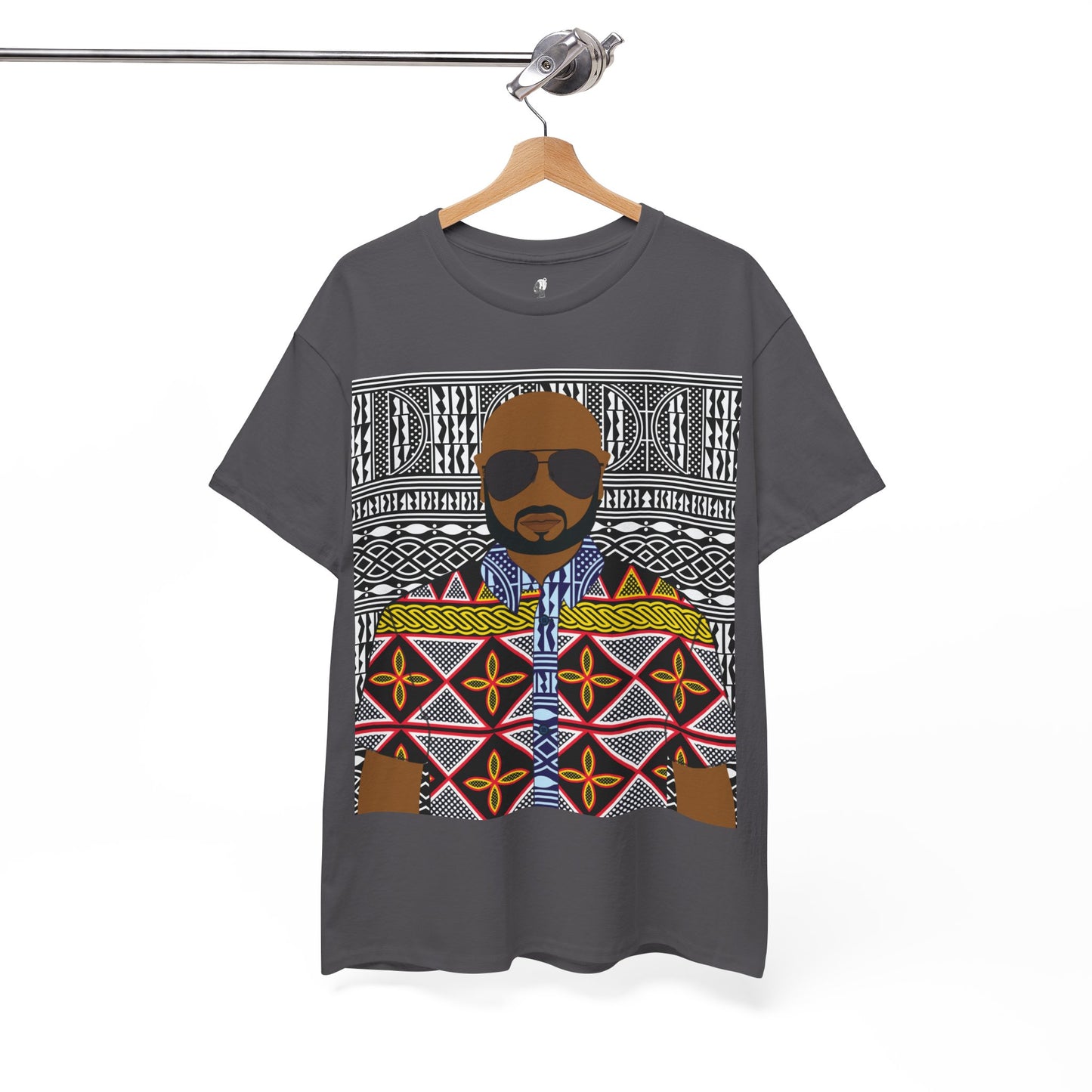 Le Monsieur Yellow Toghu on BW Ndop Unisex Heavy Cotton Tee
